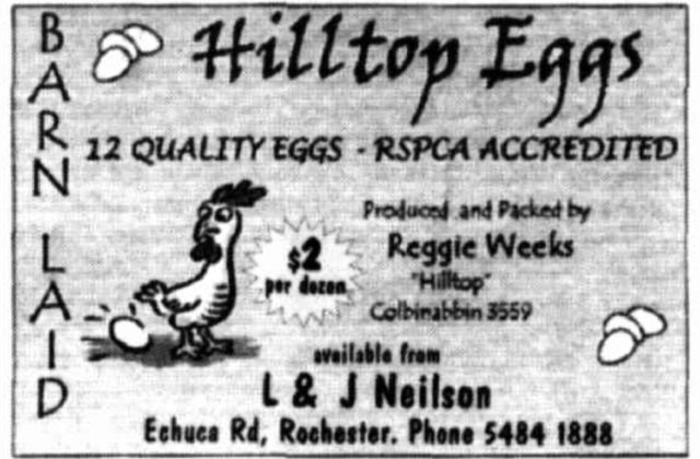Graphic displays the first egg farm who achieved RSPCA’s certification - Hilltop Eggs