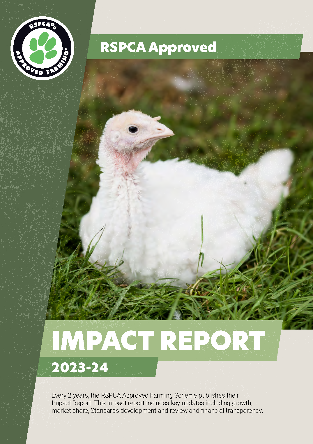 Image of the front cover of the RSPCA Approved Impact Report